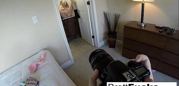  Busty Brett Rossi does a sexy tease in her Motel Room